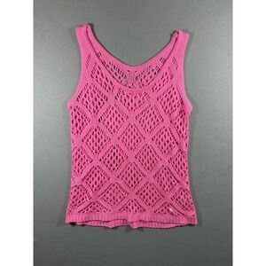 Unbranded Women's Pink Knit Tank Top Barbie Size Medium